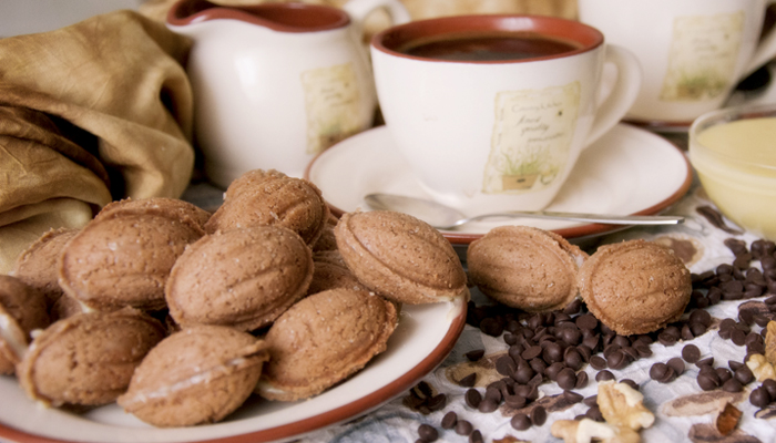 Печиво «Горішки» з какао та кокосовим кремом